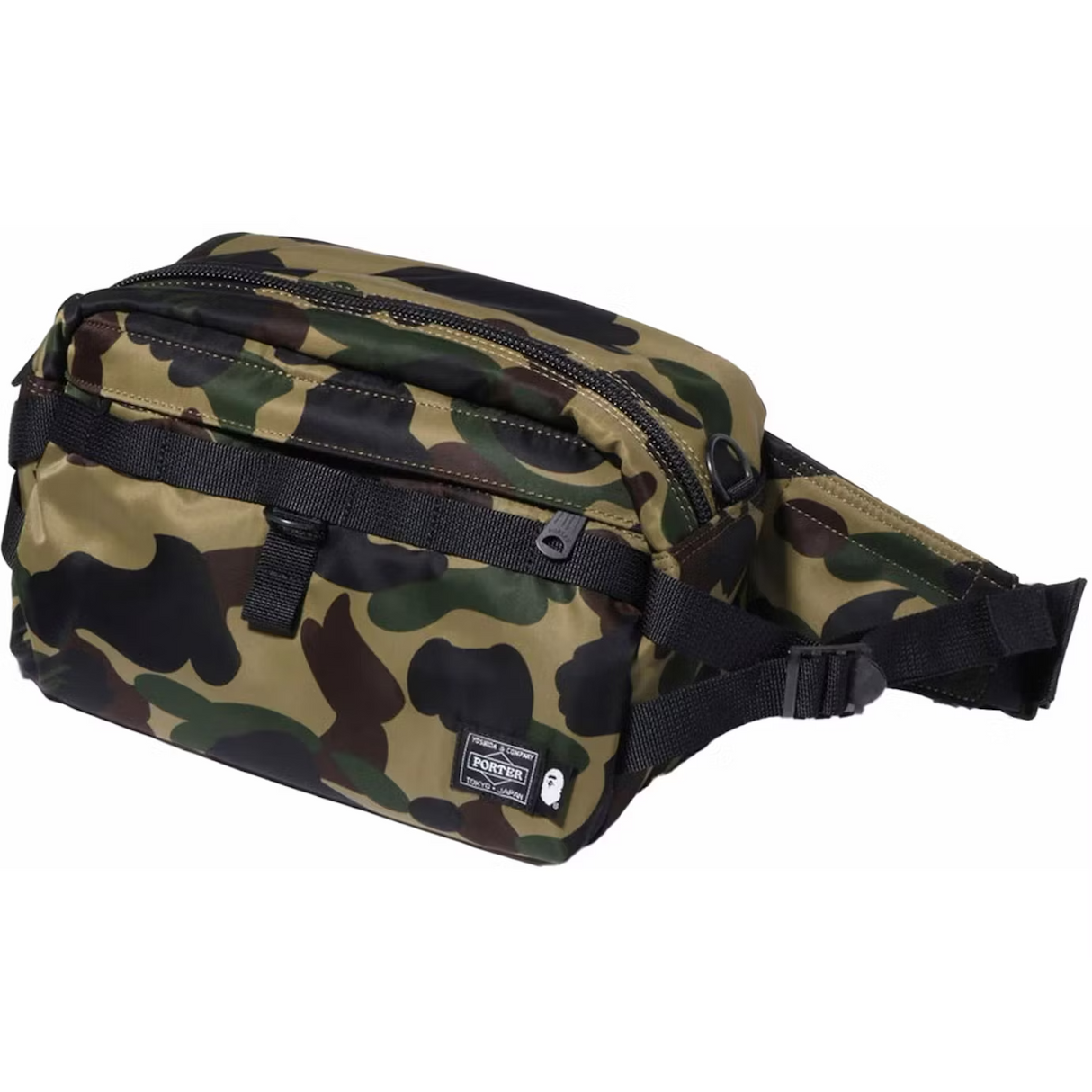 Bathing Ape X Porter Yoshida Japan 1st Camo Waist Bag