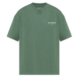 AllSaints Underground Logo Tee Emerald Green