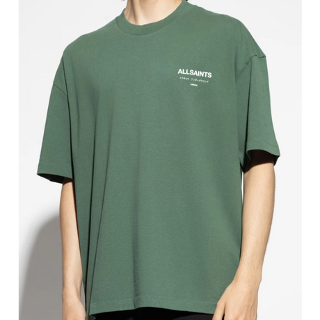 AllSaints Underground Logo Tee Emerald Green