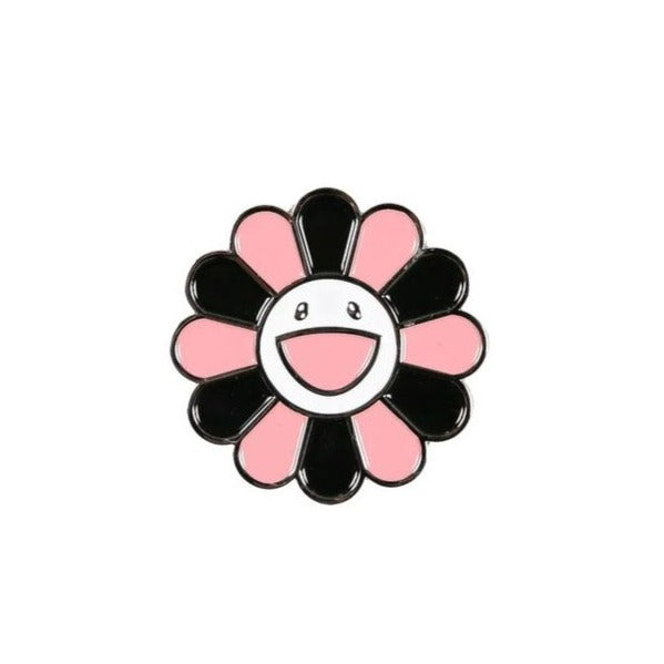 Takashi Murakami x BLACKPINK Flower Enamel Pin Black Pink