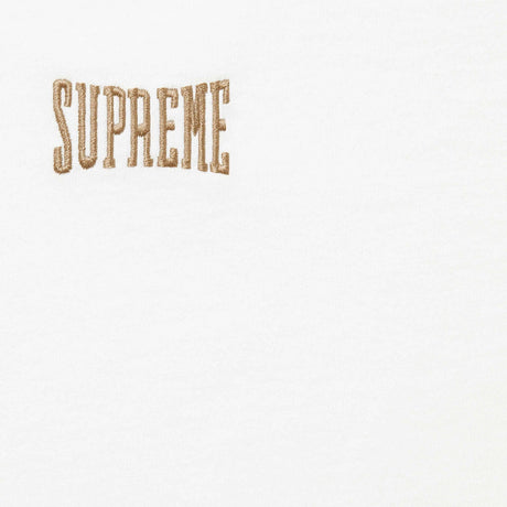 Supreme Warm Up Logo Washed White Tee