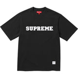 Supreme Collegiate Applique Logo Tee Black