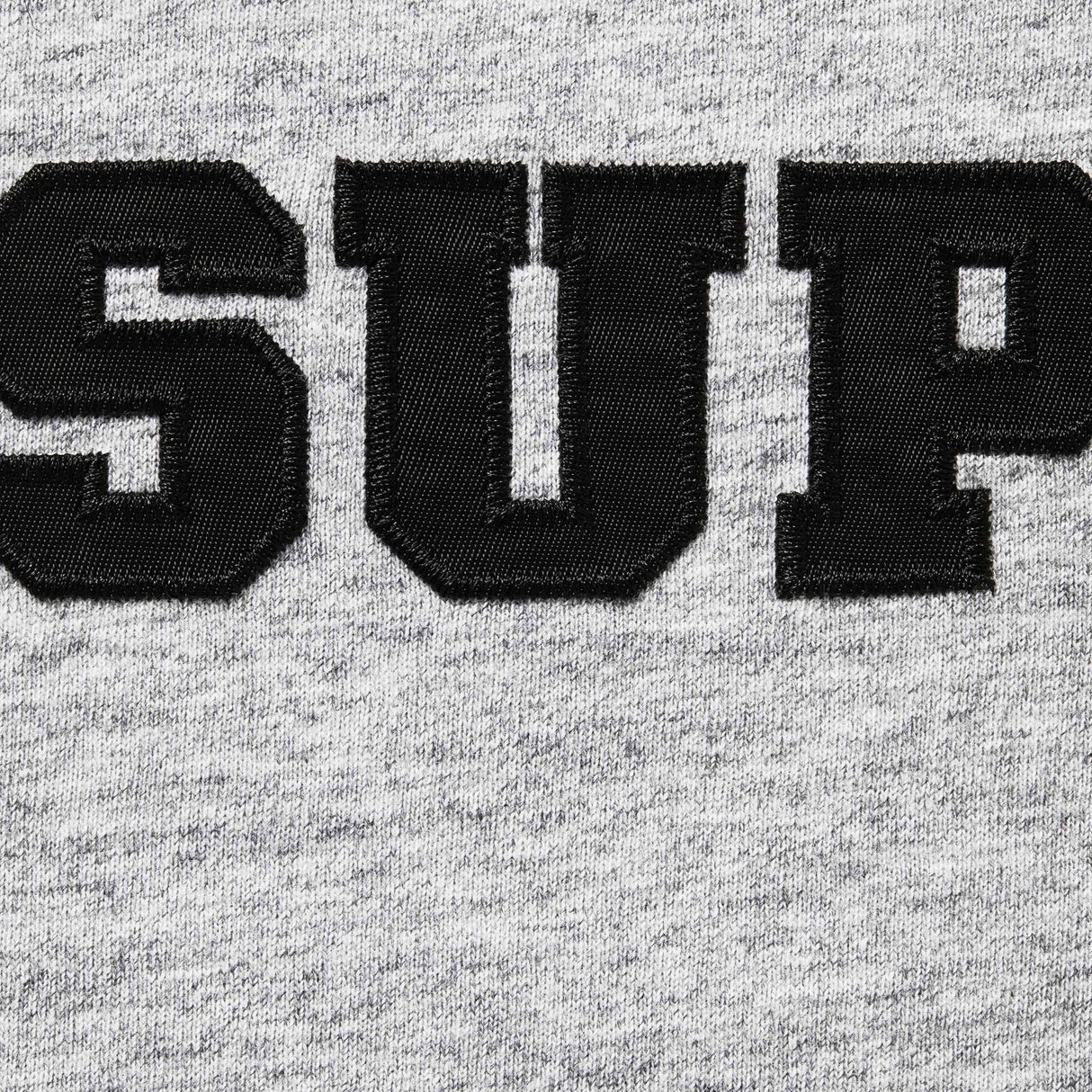 Supreme Collegiate Applique Logo Tee Heather Grey