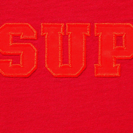 Supreme Collegiate Applique Logo Tee Red