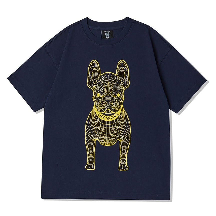 LifeWork Outline Bulldog Tee Navy lifework lifework - originalfook singapore