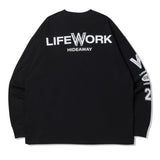 LifeWork Korea Logo Long Sleeve Tee Black lifework lifework - originalfook singapore