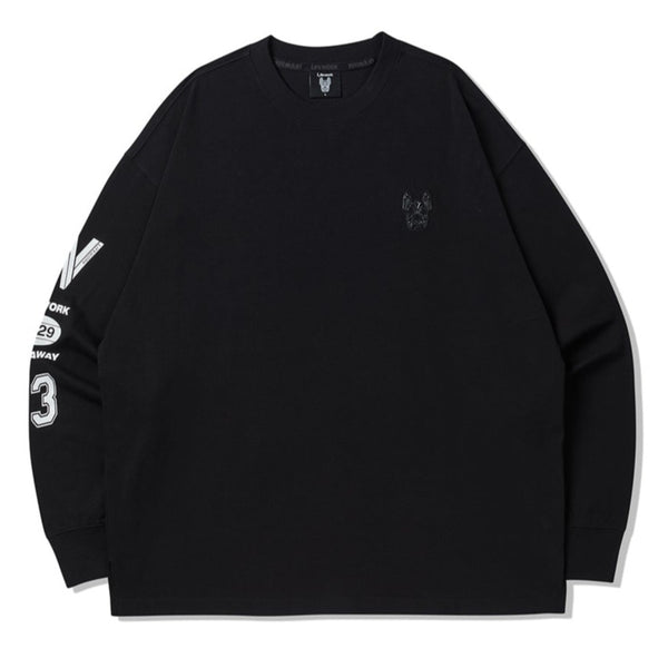 LifeWork Korea Logo Long Sleeve Tee Black lifework lifework - originalfook singapore