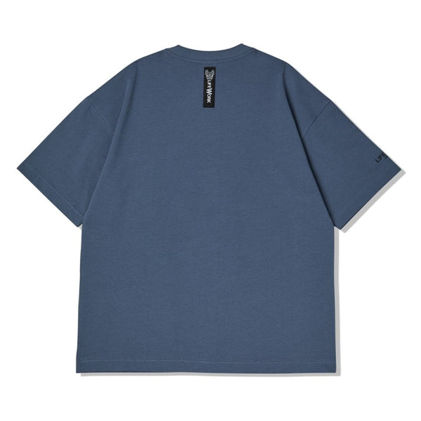 LifeWork Embroidered Hip Mascot Tee Blue lifework lifework - originalfook singapore