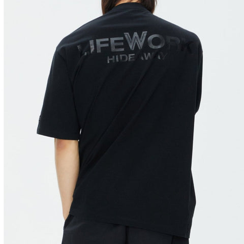 LifeWork Embroidered Chest Logo Tee Black
