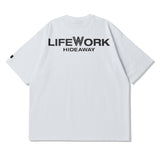 LifeWork Korea Embroidered Chest Logo Tee White lifework lifework - originalfook singapore