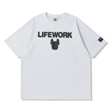 LifeWork Embossed Bulldog Logo Tee White LifeWork LifeWork - originalfook singapore