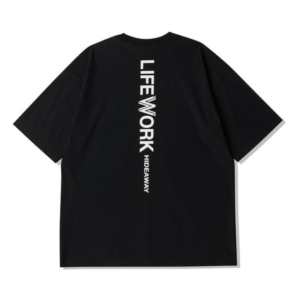 LifeWork Korea Line Logo Dri-fit Tee Black lifework lifework - originalfook singapore