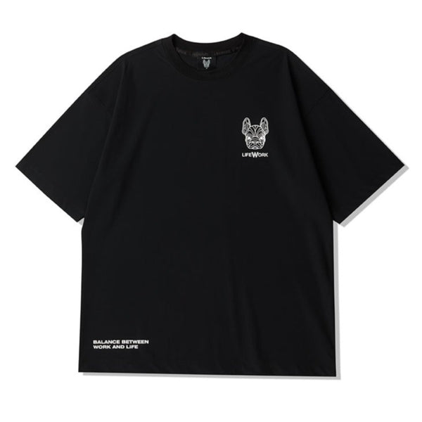 LifeWork Korea Line Logo Dri-fit Tee Black lifework lifework - originalfook singapore