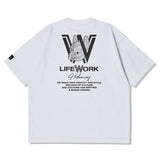 LifeWork Korea Chest Mascot Tee White lifework lifework - originalfook singapore