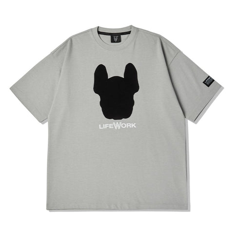 LifeWork Black Bulldog Logo Tee Black