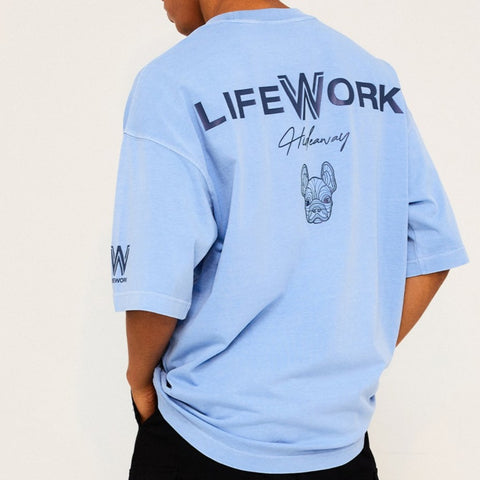 LifeWork Square Logo Tee Blue