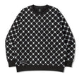 Grey monogram crewneck sweatshirt by LIFEWORK, featuring black accents and a casual, comfortable fit for everyday wear.