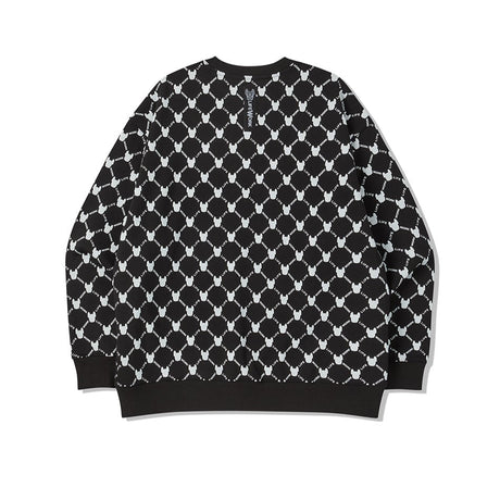 LifeWork grey monogram crewneck sweatshirt in black, featuring the brand's logo design and comfortable crewneck style.