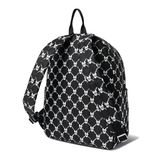 LifeWork Jacquard Monogram Bagpack Black lifework lifework - originalfook singapore