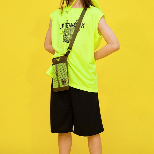 LifeWork Mesh Sling Pouch Bag Khaki lifework lifework - originalfook singapore