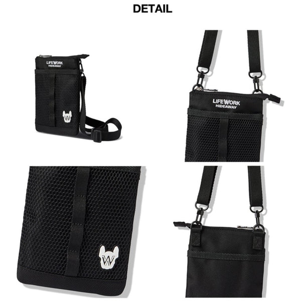 LifeWork Mesh Sling Pouch Bag Black lifework lifework - originalfook singapore