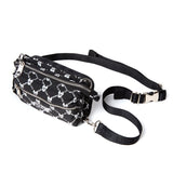 LifeWork Jacquard Monogram 2-Way Shoulder Bag Black lifework lifework - originalfook singapore