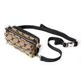 LifeWork Jacquard Monogram 2-Way Shoulder Bag Beige lifework lifework - originalfook singapore
