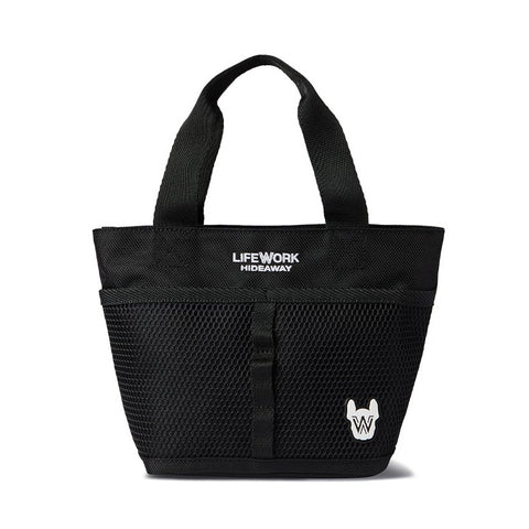 LifeWork Jacquard Monogram 2-Way Shoulder Bag Black