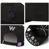 LifeWork Korea Iridescent Metal Mascot Snapback Black lifework lifework - originalfook singapore