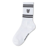 LifeWork Striped Crew Socks White lifework lifework - originalfook singapore