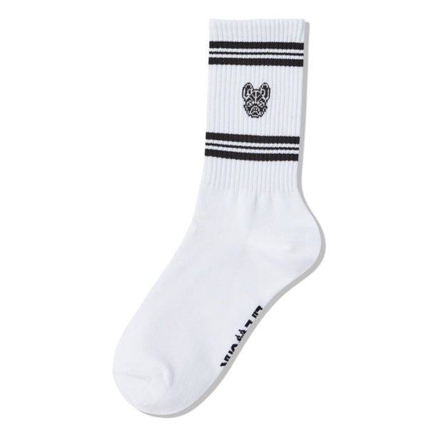 LifeWork Striped Crew Socks White lifework lifework - originalfook singapore