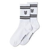 LifeWork Striped Crew Socks White lifework lifework - originalfook singapore
