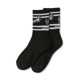 LifeWork Slanted Logo Crew Socks Black lifework lifework - originalfook singapore