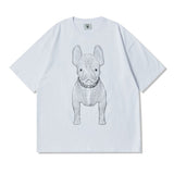 LifeWork Korea Outline Bulldog Tee White Silver Foil lifework lifework - originalfook singapore