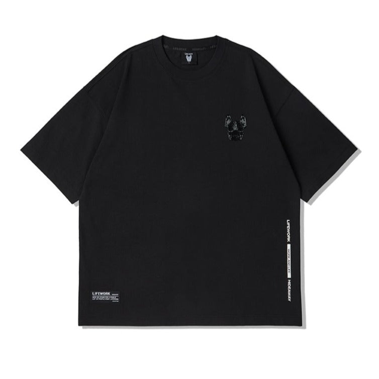 LifeWork Supima Cotton Chest Logo Tee Black lifework lifework - originalfook singapore