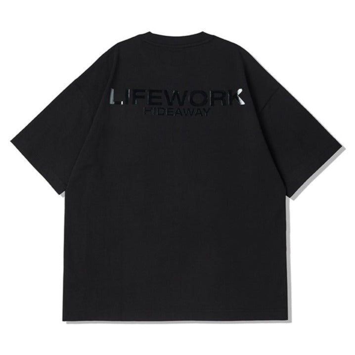 LifeWork Supima Cotton Chest Logo Tee Black lifework lifework - originalfook singapore