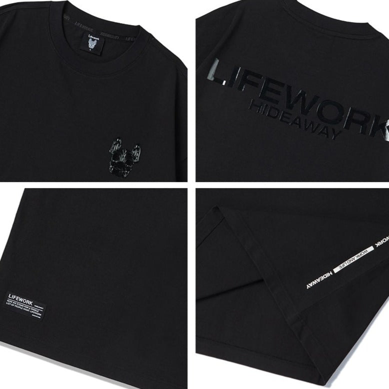 LifeWork Supima Cotton Chest Logo Tee Black lifework lifework - originalfook singapore