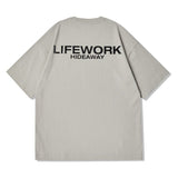 LifeWork Supima Cotton Chest Logo Tee Light Grey lifework lifework - originalfook singapore