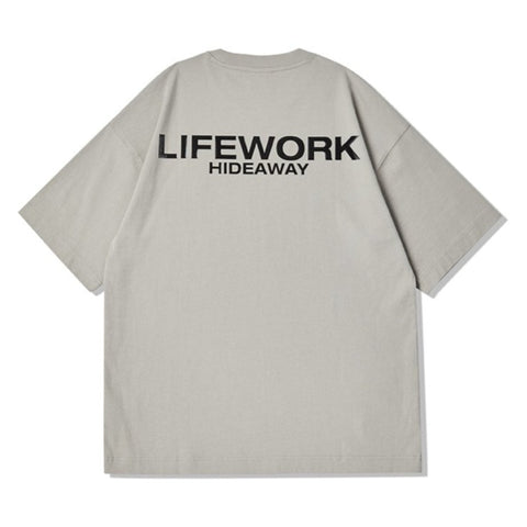 LifeWork Supima Cotton Chest Logo Tee Light Grey