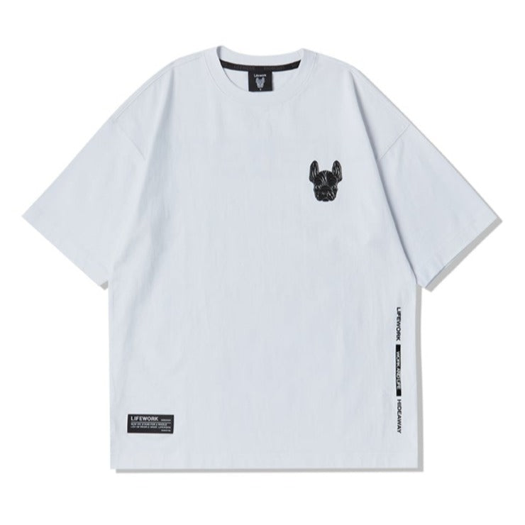 LifeWork Supima Cotton Chest Logo Tee White lifework lifework - originalfook singapore