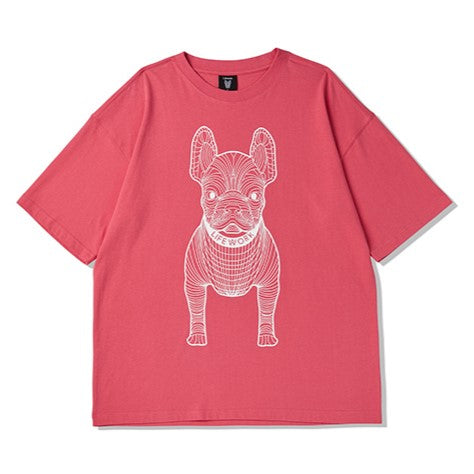 LifeWork Outline Bulldog Tee Pink lifework lifework - originalfook singapore