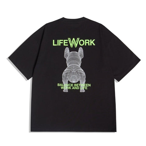 LifeWork Small Bulldog Tee Black