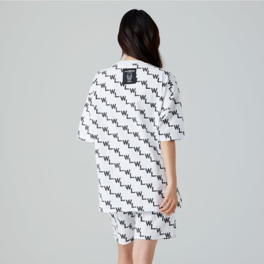 LifeWork Blend Monogram Tee White LIFEWORK LIFEWORK - originalfook singapore