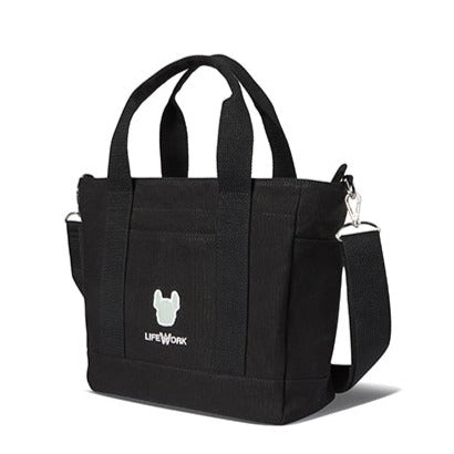 LifeWork 2-Way Canvas Tote Bag Black lifework lifework - originalfook singapore