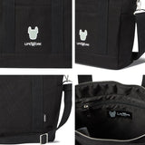 LifeWork 2-Way Canvas Tote Bag Black lifework lifework - originalfook singapore