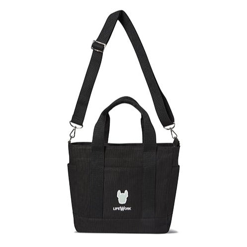 LifeWork 2-Way Canvas Tote Bag Black lifework lifework - originalfook singapore