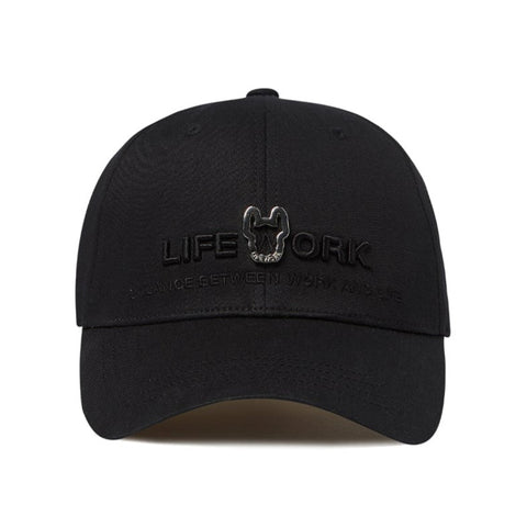 LifeWork Metal Logo Embroidered Baseball Cap Black