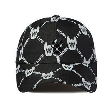 LifeWork Monogram Logo Baseball Cap Black lifework lifework - originalfook singapore