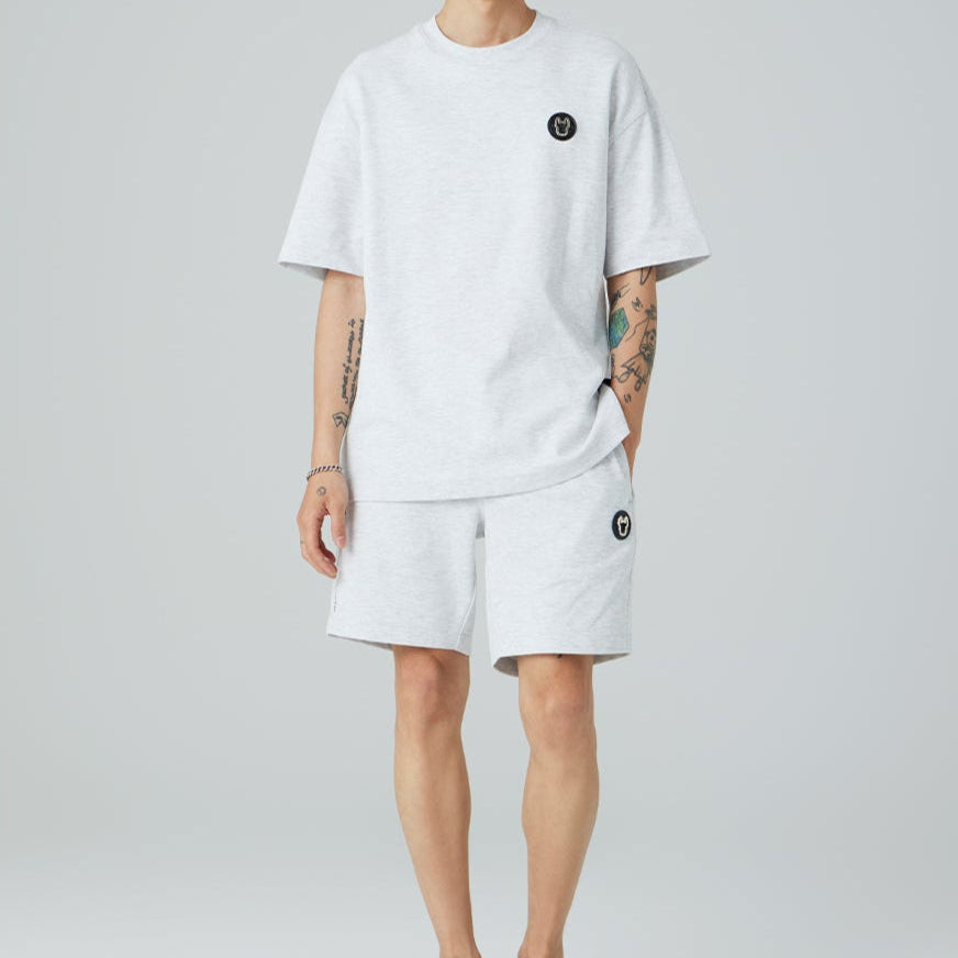 LifeWork Round Logo Shorts Grey LIFEWORK LIFEWORK - originalfook singapore