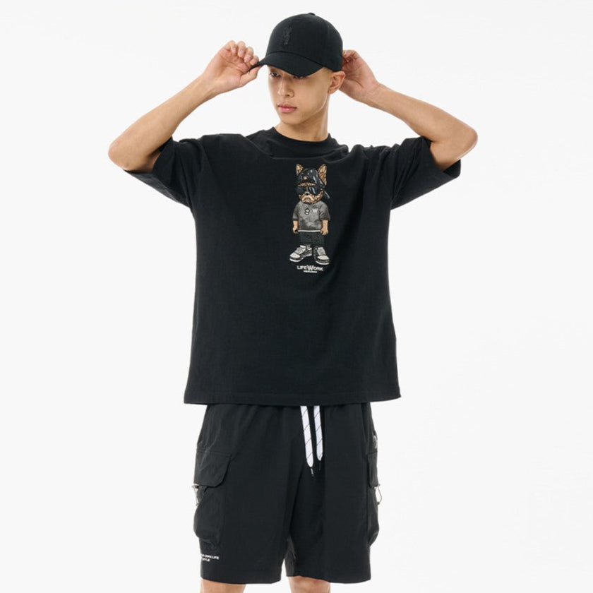 LifeWork Snap Hipdog Patch Black Tee